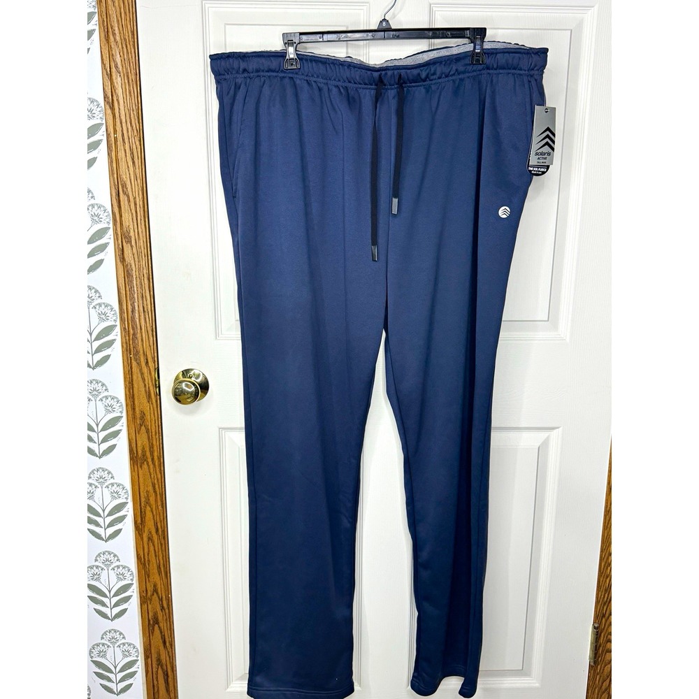 Solaris Active The Sol Fleece Sweatpants 4XT Blue Quick Dry Reflect Pocket NWT